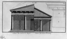 Репродукция картины "map of temple toscano and column bases (by vitruvius, second perrault)" художника "пиранези джованни баттиста"