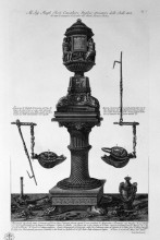 Картина "marble tomb found in 1765 on the via labicana together with two vases and a lamp" художника "пиранези джованни баттиста"