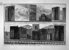 Репродукция картины "plan and elevation of the second tavern on the right" художника "пиранези джованни баттиста"