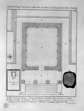 Копия картины "plan and elevation rear of the temple of the sibyl at tivoli" художника "пиранези джованни баттиста"