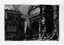 Копия картины "the roman antiquities, t. 1, plate xxxiv. veduta with arch of titus." художника "пиранези джованни баттиста"