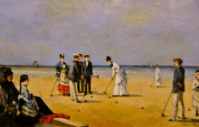 Копия картины "a game of croquet" художника "аббема луиза"