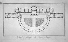 Репродукция картины "plan of the palace of sans-souci" художника "пиранези джованни баттиста"