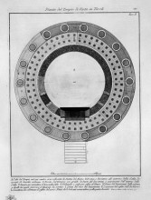 Копия картины "plan of the temple of vesta in tivoli" художника "пиранези джованни баттиста"