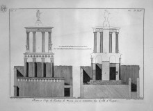Репродукция картины "plan of the tomb of mamia and outbuildings, in pompeii" художника "пиранези джованни баттиста"