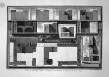 Репродукция картины "plans of elevations and sections of thermopolium" художника "пиранези джованни баттиста"