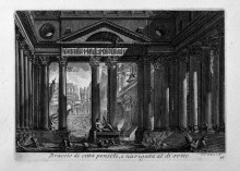 Репродукция картины "porches pulled around a hole of the royal palace" художника "пиранези джованни баттиста"