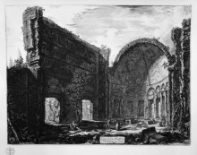 Копия картины "remains of a hall belonging to the villa adriana castro pretorio in tivoli" художника "пиранези джованни баттиста"