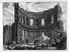 Репродукция картины "remains of the temple of apollo said in hadrian`s villa near tivoli" художника "пиранези джованни баттиста"