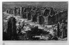 Репродукция картины "ruins of the antonine baths" художника "пиранези джованни баттиста"
