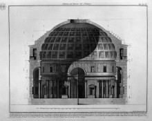 Копия картины "section of the pantheon" художника "пиранези джованни баттиста"