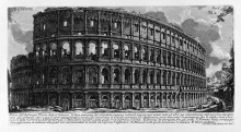 Копия картины "the roman antiquities, t. 1, plate xxxvii. view of flavian amphitheatre and the colosseum." художника "пиранези джованни баттиста"