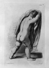 Копия картины "putto standing in place to clothe itself, by guercino" художника "пиранези джованни баттиста"