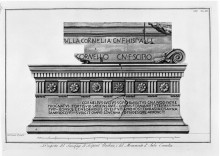 Репродукция картины "statement of the sarcophagus of scipio barbato and the monument of cornelia hall" художника "пиранези джованни баттиста"