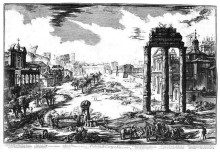 Копия картины "temple of castor and pollux" художника "пиранези джованни баттиста"