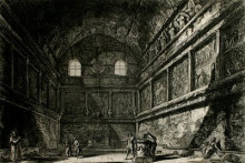 Репродукция картины "temple of ceres and faustina" художника "пиранези джованни баттиста"