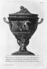 Картина "terracotta urn vase you see in the collection of drawings of cavalier ghezzi in the vatican library" художника "пиранези джованни баттиста"