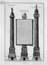Картина "the antonine column originally, at the time of sixtus v, and after restoration" художника "пиранези джованни баттиста"