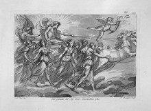 Копия картины "the chariot of the sun, from &#39;aurora&#39; of guido reni" художника "пиранези джованни баттиста"