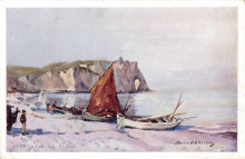 Копия картины "la plage d’&#201;tretat" художника "аббема луиза"