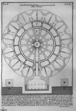 Картина "the roman antiquities, t. 2, plate lxi. plan of the mausoleum of augustus." художника "пиранези джованни баттиста"