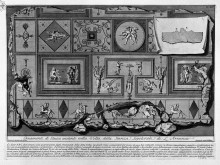 Картина "the roman antiquities, t. 2, plate xii. prospectus and profile of a tomb of the previous rooms" художника "пиранези джованни баттиста"