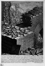 Репродукция картины "the roman antiquities, t. 3, plate v. construction details of walls entries ustrine." художника "пиранези джованни баттиста"