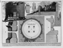 Копия картины "the roman antiquities, t. 3, plate xiii. plan of the tomb of plautius family via tiburtina near ponte lugano." художника "пиранези джованни баттиста"