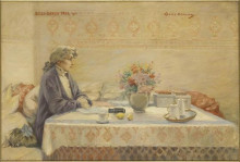 Копия картины "portrait of sarah bernhardt" художника "аббема луиза"