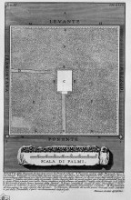 Копия картины "the roman antiquities, t. 3, plate xliv. pyramid of caius cestius map at the port of st. paolo." художника "пиранези джованни баттиста"