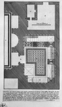 Копия картины "the roman antiquities, t. 3, plate xxxviii. plan of the rooms adjoining the burial chambers above." художника "пиранези джованни баттиста"