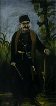 Репродукция картины "portrait of a wealthy peasant" художника "пиросмани нико"