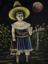 Репродукция картины "девочка с шариком" художника "пиросмани нико"