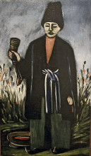Репродукция картины "карачохели с рогом вина" художника "пиросмани нико"