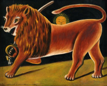 Копия картины "лев и солнце" художника "пиросмани нико"