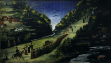 Копия картины "гуляние у реки цхенисцкали " художника "пиросмани нико"