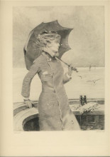 Картина "femme au parapluie" художника "аббема луиза"
