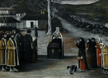 Копия картины "молебен в деревне" художника "пиросмани нико"