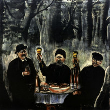Репродукция картины "кутеж трех горожан в лесу" художника "пиросмани нико"