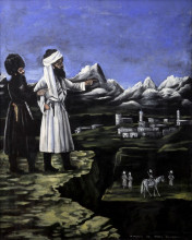 Копия картины "шамиль перед алазанской долиной" художника "пиросмани нико"