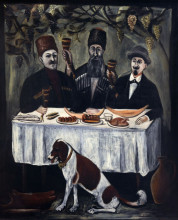 Репродукция картины "кутеж в виноградной беседке" художника "пиросмани нико"