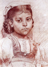 Картина "portrait of a dalmatian girl" художника "ажбе антон"