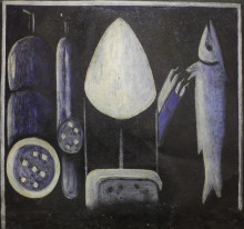 Репродукция картины "натюрморт с пирогом" художника "пиросмани нико"