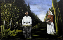 Репродукция картины "сбор винограда" художника "пиросмани нико"