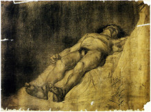 Репродукция картины "study of a man" художника "ажбе антон"