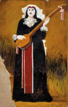 Репродукция картины "georgian woman with thari" художника "пиросмани нико"