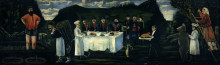 Репродукция картины "кутеж во время сбора винограда" художника "пиросмани нико"