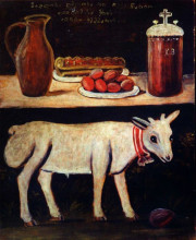 Репродукция картины "easter lamb on easter table" художника "пиросмани нико"