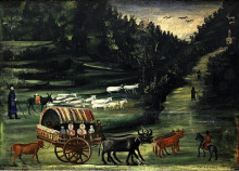 Картина "saint anthony (part of tapestry in six paintings)" художника "пиросмани нико"