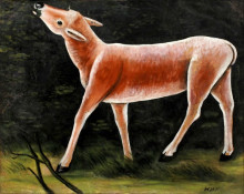 Репродукция картины "running deer" художника "пиросмани нико"